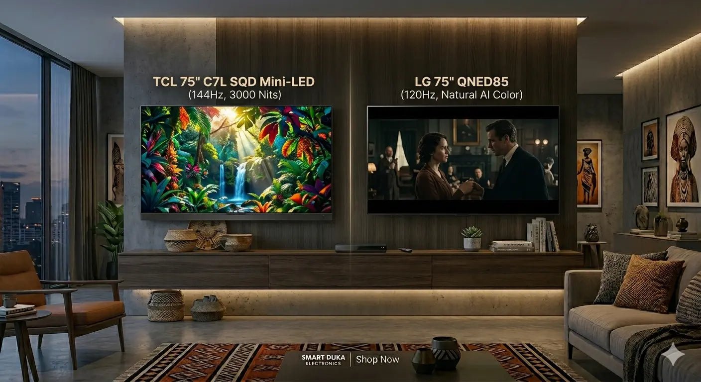TCL 75" C7L (SQD) vs. LG 75" QNED85: The 2026 75-Inch TV Comparison | Smart Duka - Smart Duka Electronics