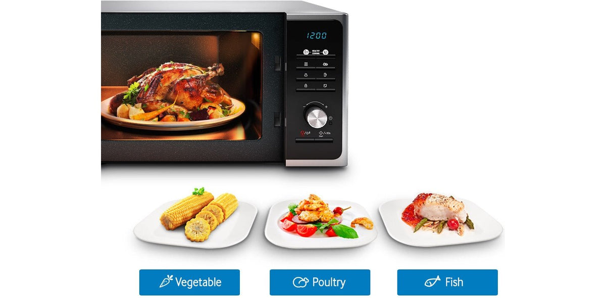 Samsung 23L Grill Microwave Oven (MG23K3575AK) — Premium Black Finish - Smart Duka Electronics