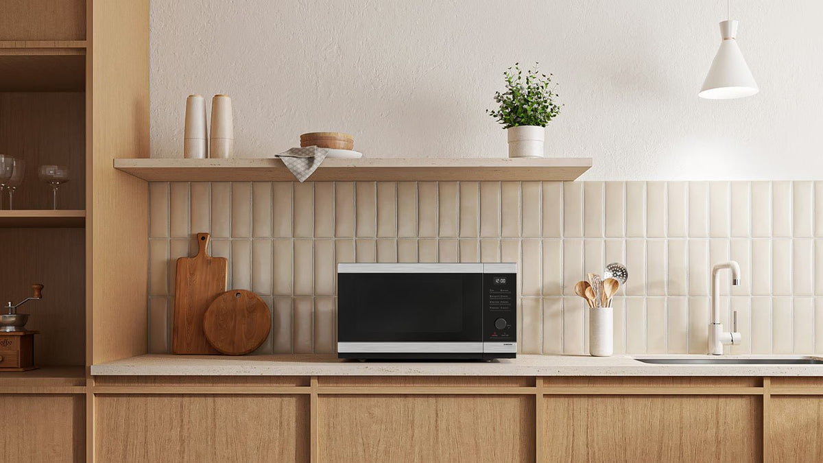 Samsung 40L Grill Microwave Oven (MG40DG5524AT) — Silver/Black Stainless Steel - Smart Duka Electronics