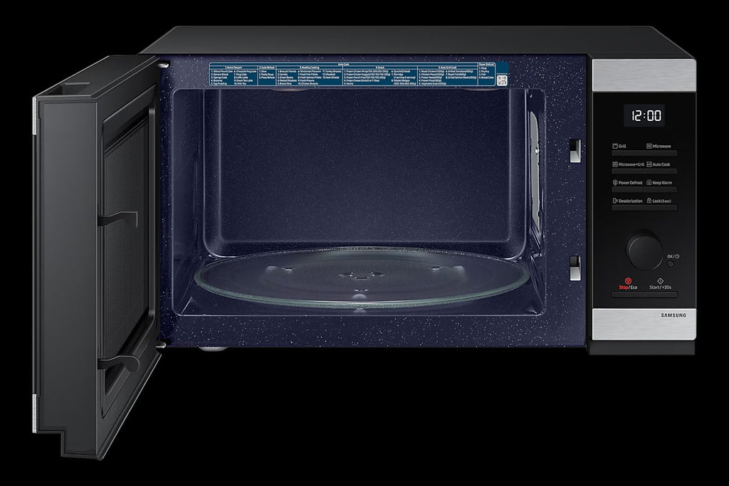 Samsung 40L Grill Microwave Oven (MG40DG5524AT) — Silver/Black Stainless Steel - Smart Duka Electronics