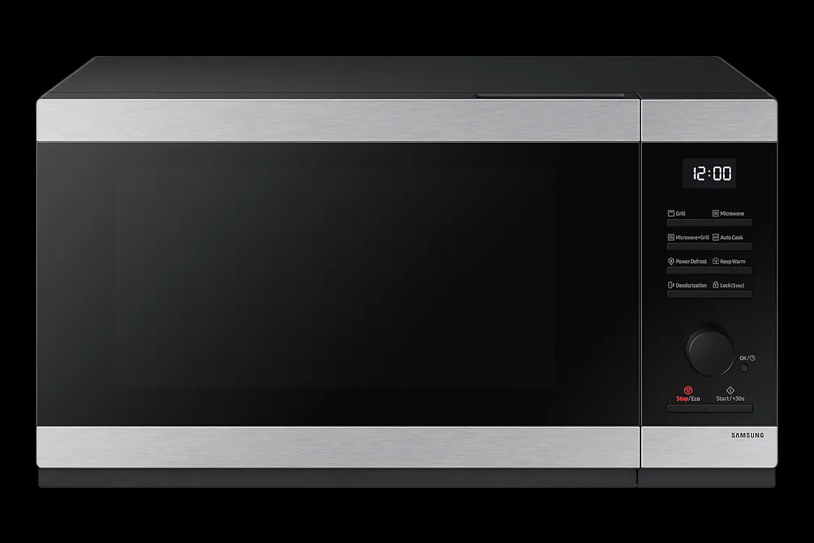 Samsung 40L Grill Microwave Oven (MG40DG5524AT) — Silver/Black Stainless Steel - Smart Duka Electronics