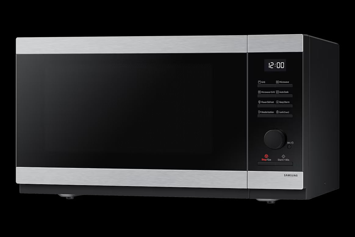 Samsung 40L Grill Microwave Oven (MG40DG5524AT) — Silver/Black Stainless Steel - Smart Duka Electronics